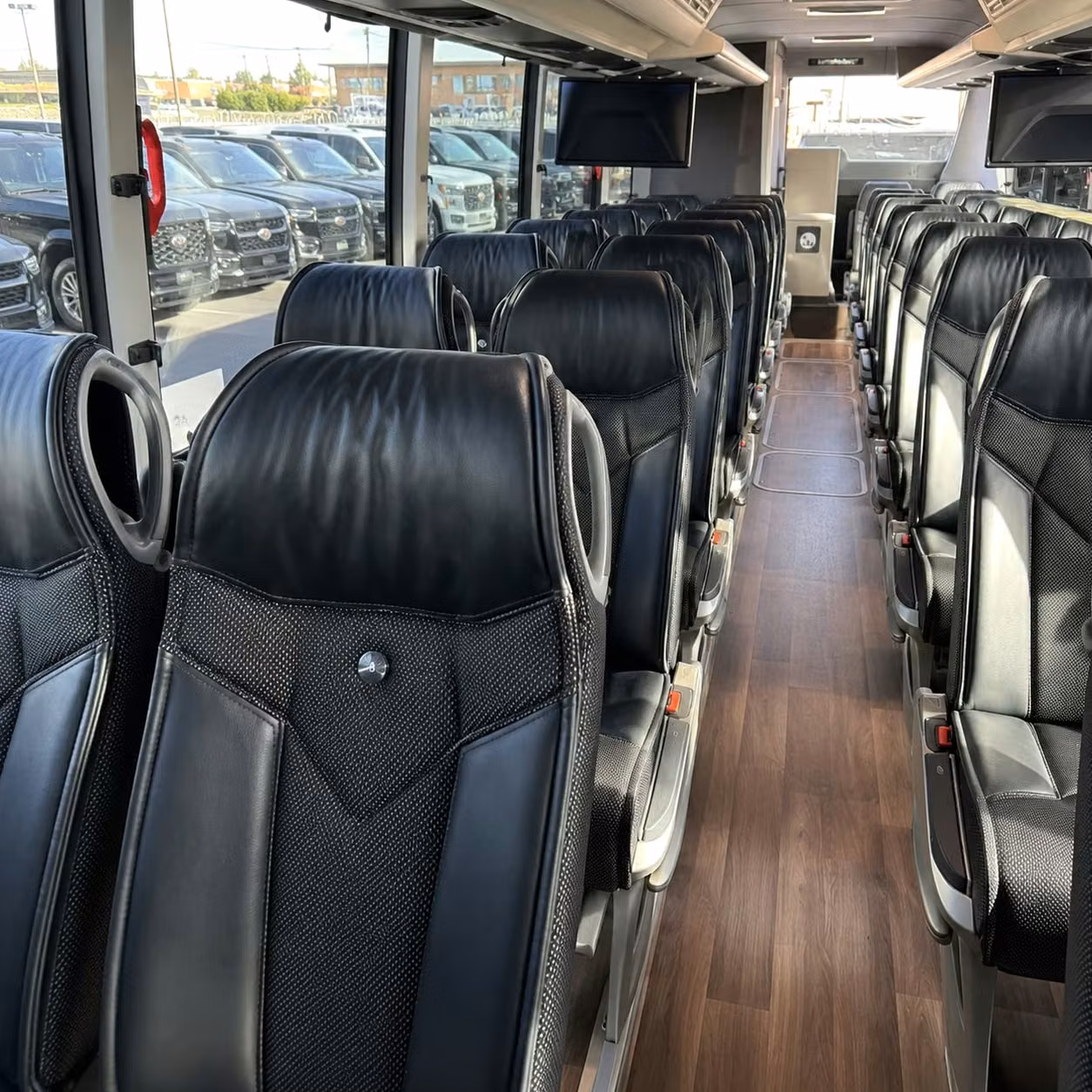 56 passenger charter bus interior