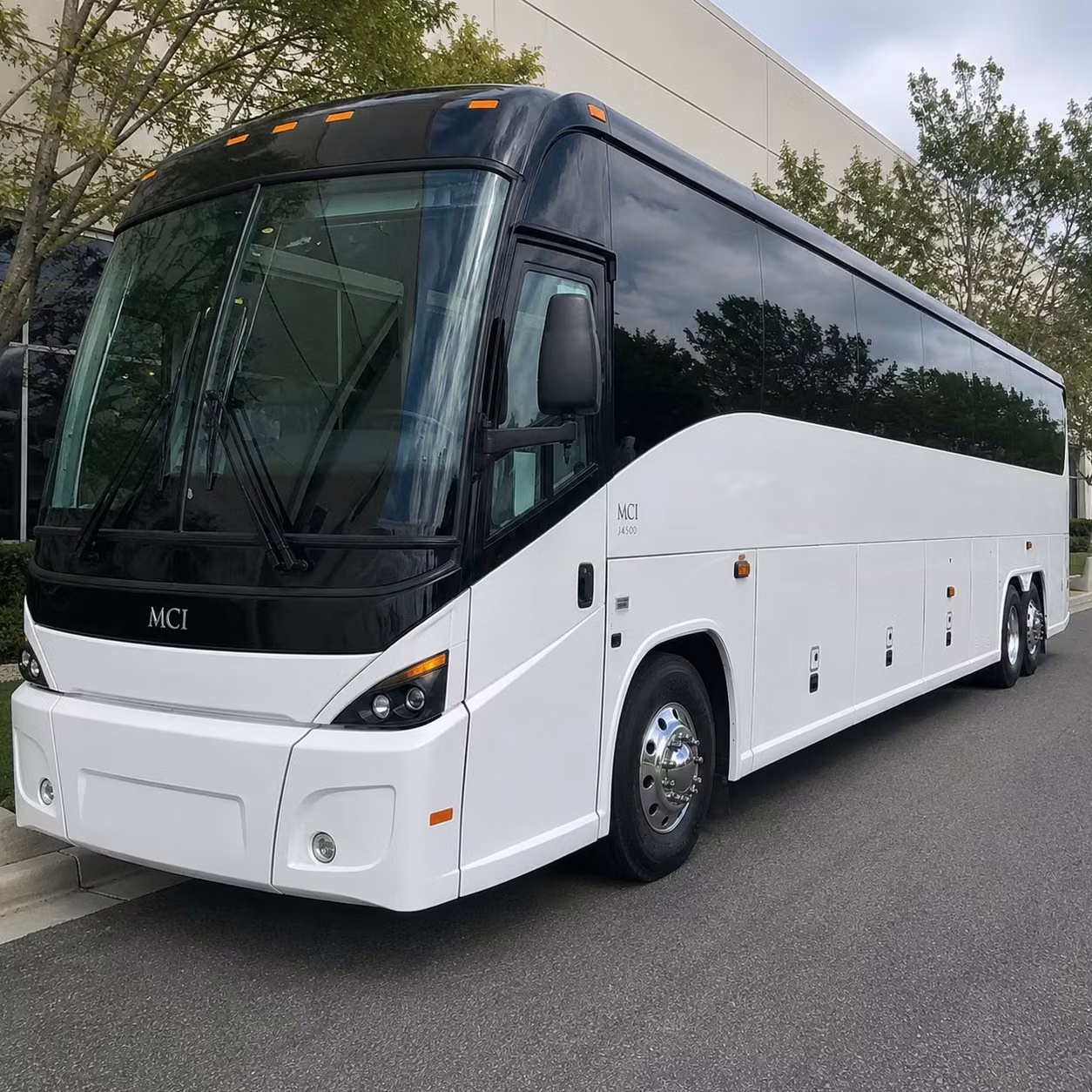 parma charter bus rental exterior